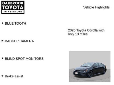 2026 Toyota Corolla SE