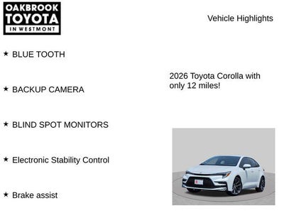 2026 Toyota Corolla SE