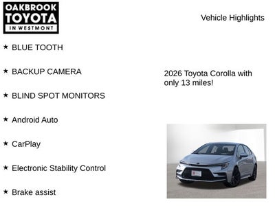 2026 Toyota COROLLA SE