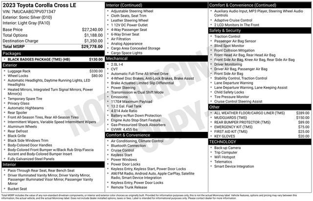 2023 Toyota Corolla Cross LE