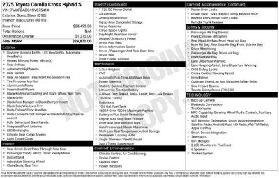 2025 Toyota Corolla Cross Hybrid Hybrid S
