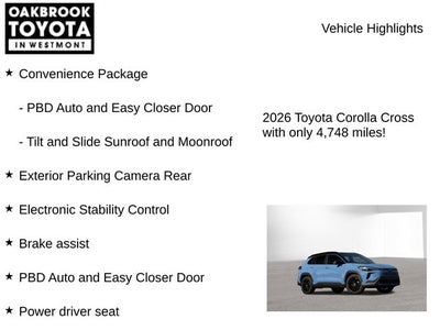 2026 Toyota Corolla Cross Hybrid XSE