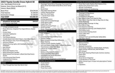 2023 Toyota Corolla Cross Hybrid Hybrid SE