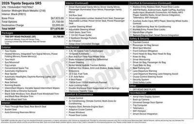 2026 Toyota SEQUOIA 4WD SR5