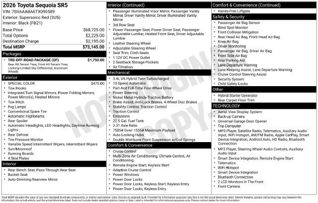 2026 Toyota Sequoia SR5