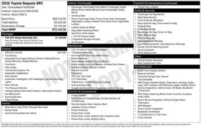 2026 Toyota Sequoia SR5