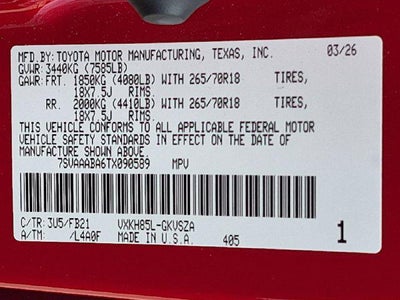 2026 Toyota Sequoia SR5