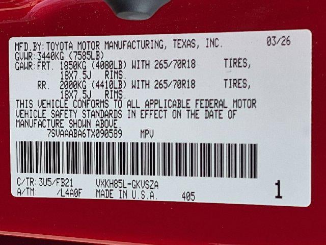 2026 Toyota Sequoia SR5
