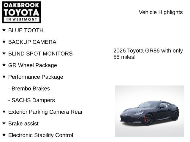 2026 Toyota GR86 Premium