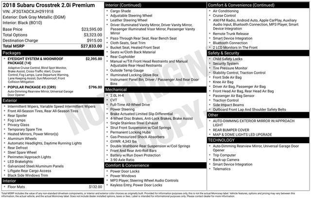 2018 Subaru Crosstrek 2.0i Premium