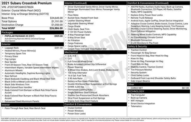 2021 Subaru Crosstrek Premium