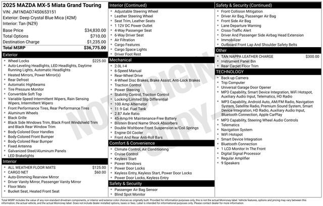 2025 Mazda Mazda MX-5 Grand Touring
