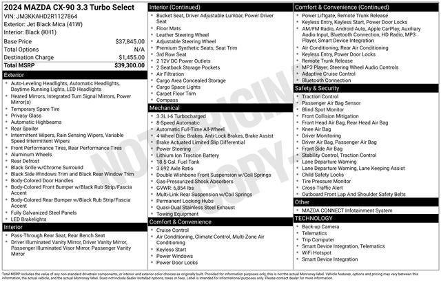 2024 Mazda Mazda CX-90 3.3 Turbo Select