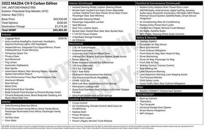 2022 Mazda Mazda CX-9 Carbon Edition