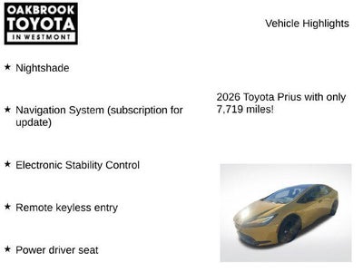 2026 Toyota Prius Plug-in Hybrid Nightshade