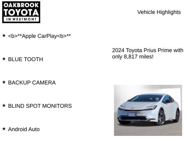 2024 Toyota PRIUS PRIME SE