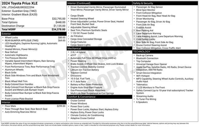 2024 Toyota Prius XLE