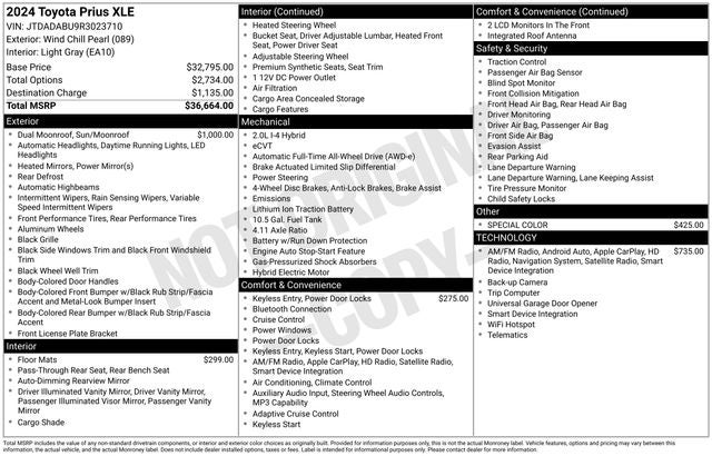 2024 Toyota Prius XLE
