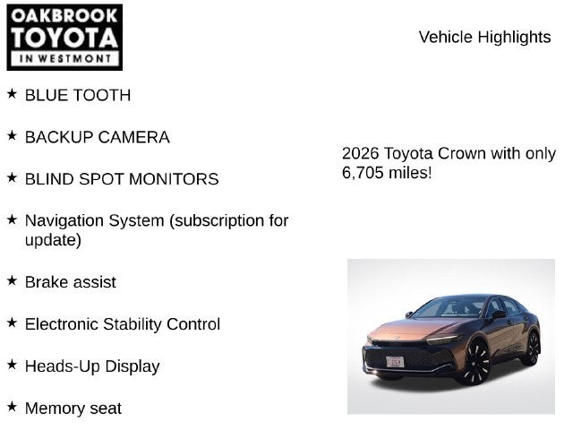 2026 Toyota Crown Platinum