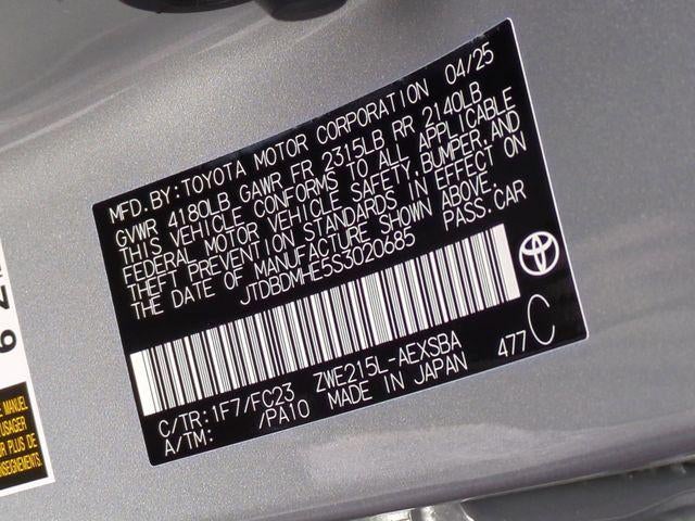 2025 Toyota COROLLA HYBRID SE