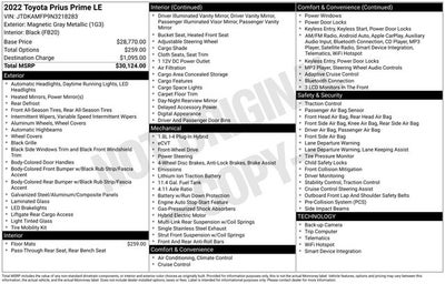 2022 Toyota Prius Prime LE