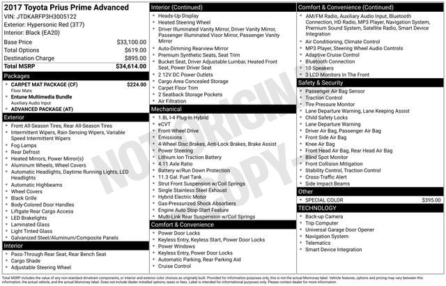 2017 Toyota Prius Prime Advanced