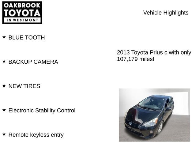 2013 Toyota PRIUS c Three