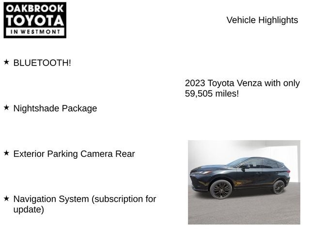 2023 Toyota Venza Nightshade