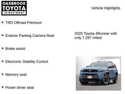 2025 Toyota 4Runner TRD Off-Road Premium
