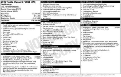 2026 Toyota 4Runner i-FORCE MAX Trailhunter