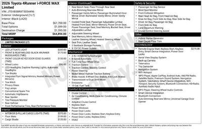 2026 Toyota 4Runner i-FORCE MAX Limited