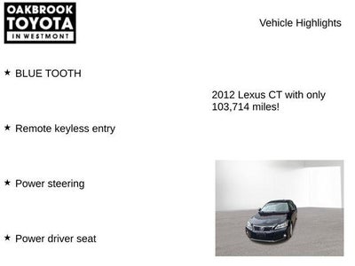2012 Lexus CT 200h 200h Premium