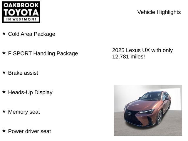 2025 Lexus UX 300h F SPORT Handling