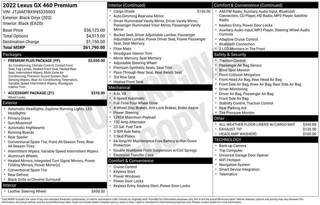 2022 Lexus GX 460 460