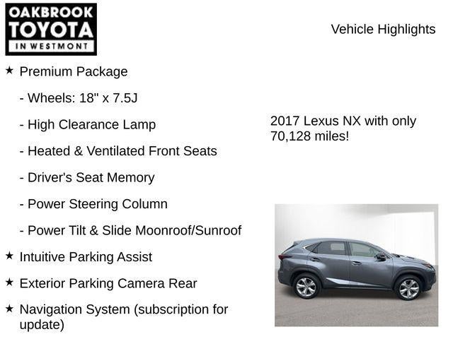 2017 Lexus NX 200t 200t