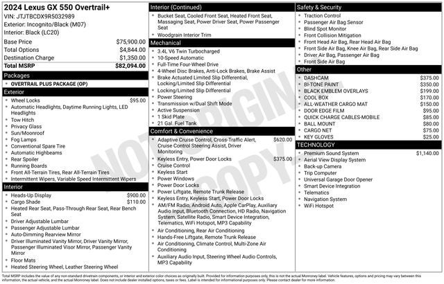 2024 Lexus GX 550 550 Overtrail+
