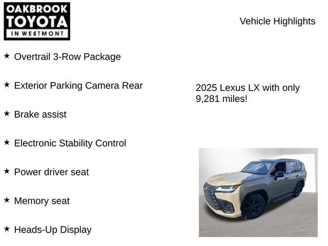 2025 Lexus LX 700h Overtrail
