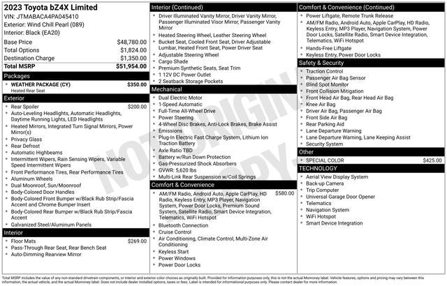 2023 Toyota bZ4X Limited