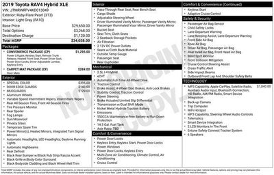 2019 Toyota RAV4 HYBRID XLE