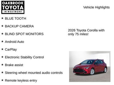 2026 Toyota COROLLA HATCHBACK SE