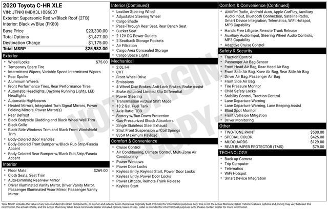 2020 Toyota C-HR XLE
