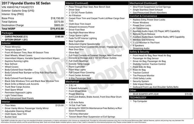 2017 Hyundai Elantra SE