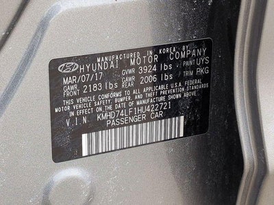 2017 Hyundai Elantra SE