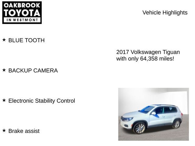 2017 Volkswagen Tiguan 2.0T Wolfsburg Edition 4Motion