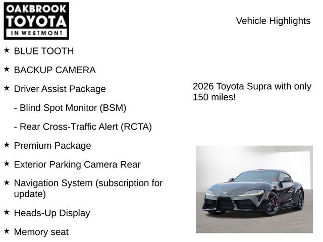2026 Toyota GR SUPRA 3.0 Premium