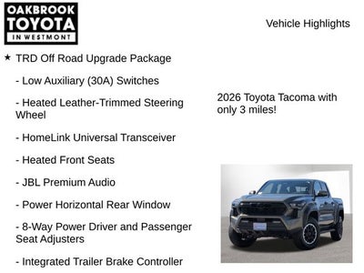 2026 Toyota Tacoma TRD Off-Road