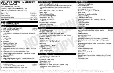 2026 Toyota Tacoma TRD Sport