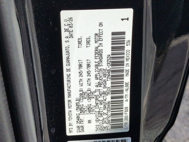 2026 Toyota Tacoma SR5