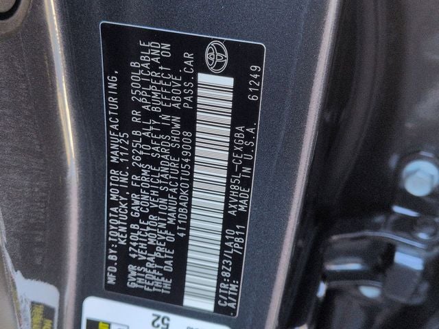 2026 Toyota Camry XLE AWD