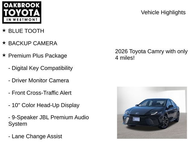 2026 Toyota Camry XLE AWD